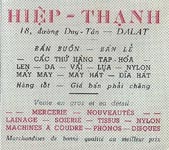 Hiep-Thanh, Mercerie, Tissus, Machines à coudre,Phonos, Disques Dalat