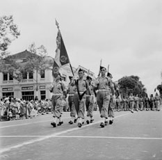 Le drapeau du 43eme Régiment d'Infanterie Coloniale Saigon