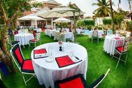 Jardin du restaurant des trois Gourmands Saigon