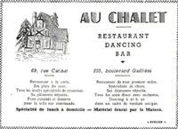 Au Chalet Restaurant Dancing Saïgon 